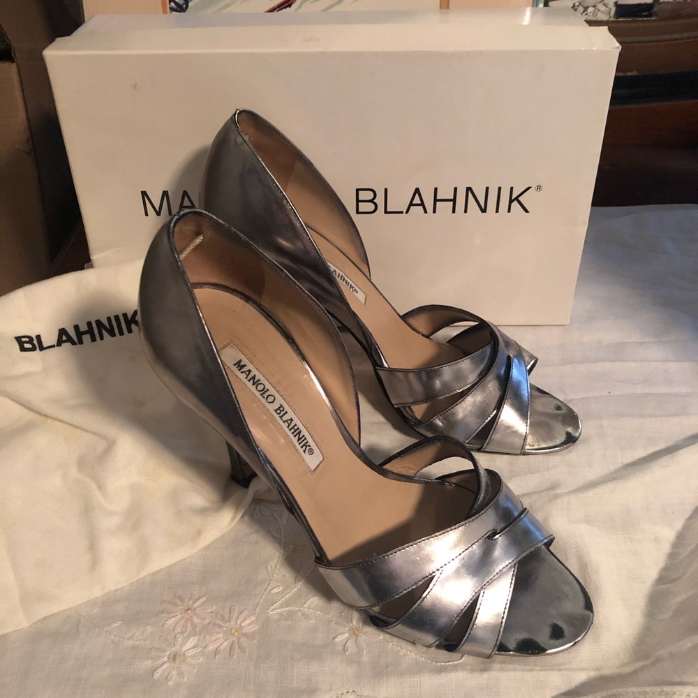 Manolo Blahnik open toed pumps